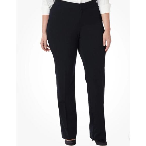 Maggie Barnes For Catherines Dress Pants SZ 18W  Right Fit Black Curvy High Rise - Picture 2 of 12